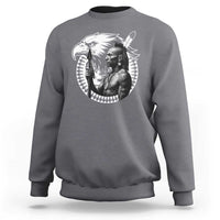 Mohawk Warrior Tribe Sweatshirt Native American Haudenosaunee Pride Vintage Eagle - Wonder Print Shop