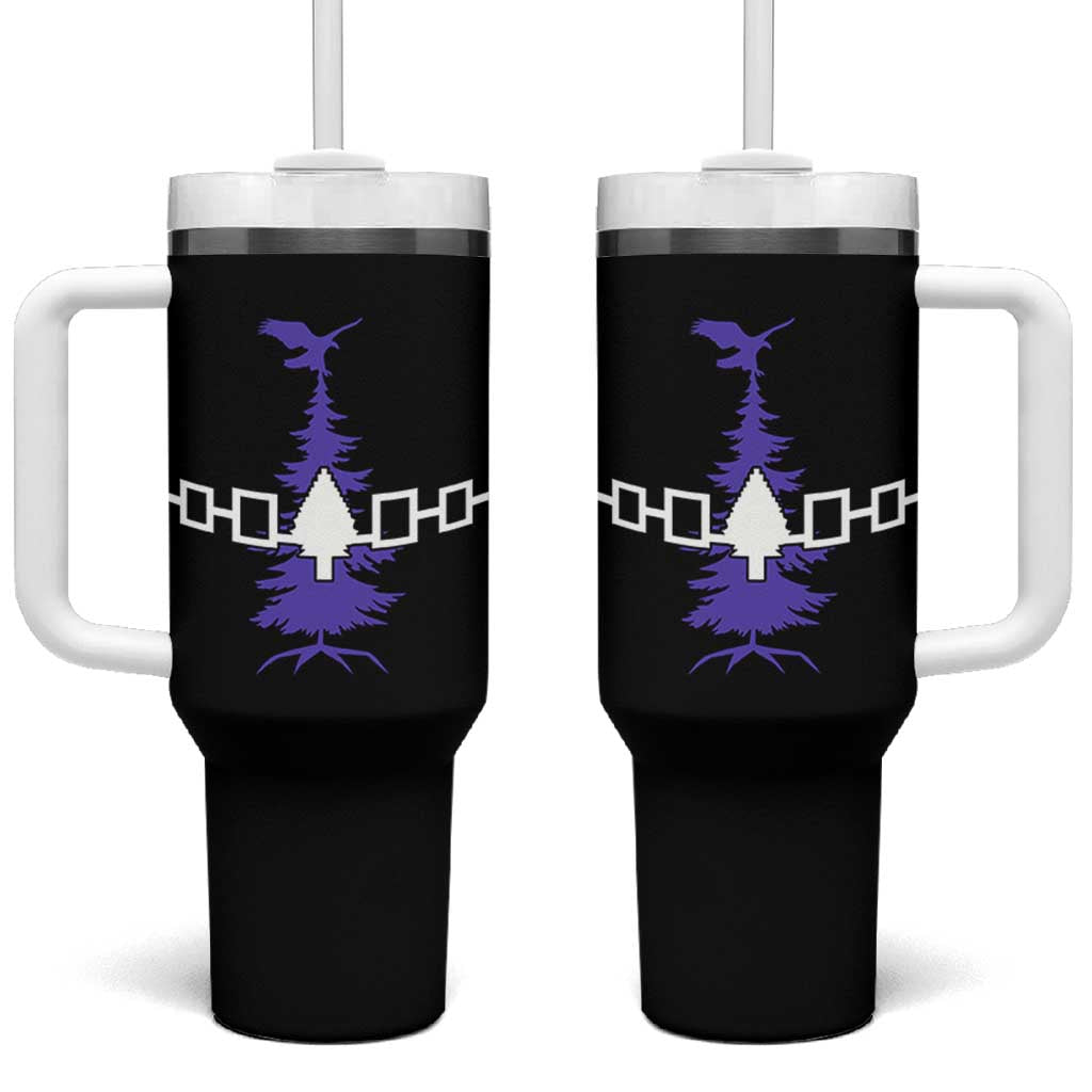 Iroquois Flag Haudenosaunee Iroquoian Native American Tribe Tree of Life Tumbler With Handle - Wonder Print Shop