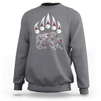Native American Alaska Grizzly Bear Claw Indian Pride Sweatshirt - Wonder Print Shop