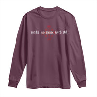 Make No Peace with Evil Knight Templar Jerusalem Crusade Cross Long Sleeve Shirt