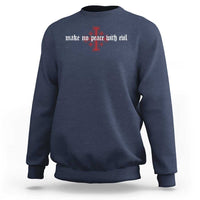 Make No Peace with Evil Knight Templar Jerusalem Crusade Cross Sweatshirt