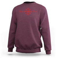 Deus Vult Catholic Knight Templar Crusader Cross Sweatshirt