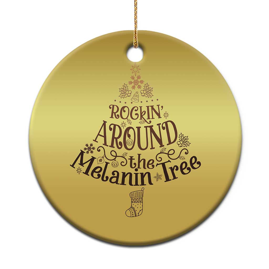 Christmas African American Christmas Ornament Rockin' Around The Melanin Tree Xmas - Wonder Print Shop