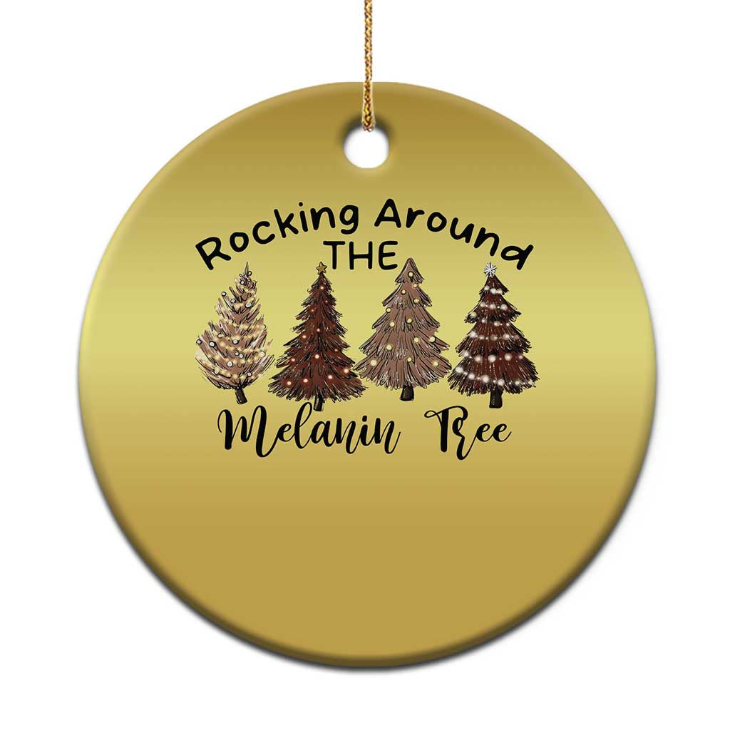 Xmas African American Christmas Ornament Rocking Around The Melanin Tree Xmas Tree - Wonder Print Shop