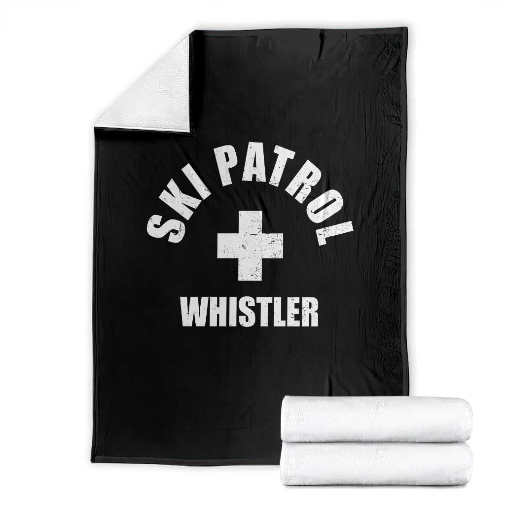 Ski Patrol Whistler Throw Blanket Winter Slopes Skiing Snowboarding - Wonder Print Shop