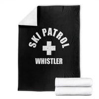 Ski Patrol Whistler Throw Blanket Winter Slopes Skiing Snowboarding - Wonder Print Shop