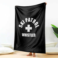 Ski Patrol Whistler Throw Blanket Winter Slopes Skiing Snowboarding - Wonder Print Shop