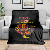 Funny Thanksgiving Turkey Throw Blanket Turkey Game Dont Look At The Turkey - Wonder Print Shop