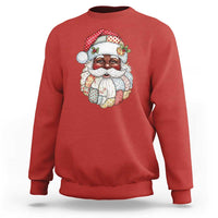 African American Christmas Retro Patchwork Black Santa Sweatshirt - Wonder Print Shop