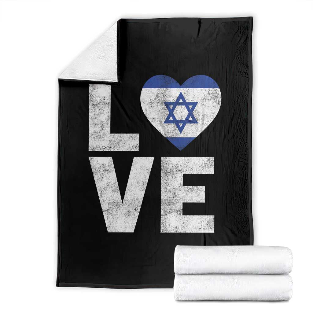 I Love Israel Jewish Gifts Star of David Israeli Throw Blanket - Wonder Print Shop