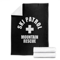 Ski Patrol Mountain Rescue Throw Blanket Winter Slopes Skiing Snowboarding - Wonder Print Shop