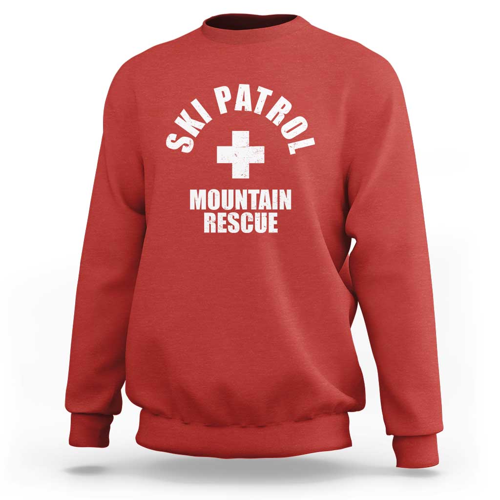 Ski Patrol Mountain Rescue Sweatshirt Winter Slopes Skiing Snowboarding - Wonder Print Shop