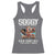 Funny Beaver Grilling Racerback Tank Top Soggy Beaver BBQ It's Not All Over Your Face