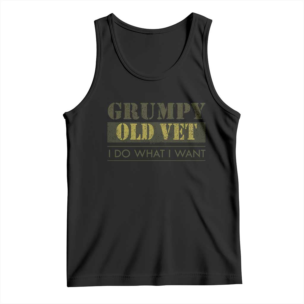 Funny Grumpy Old Vet I Do What I Want Tank Top Military Veteran