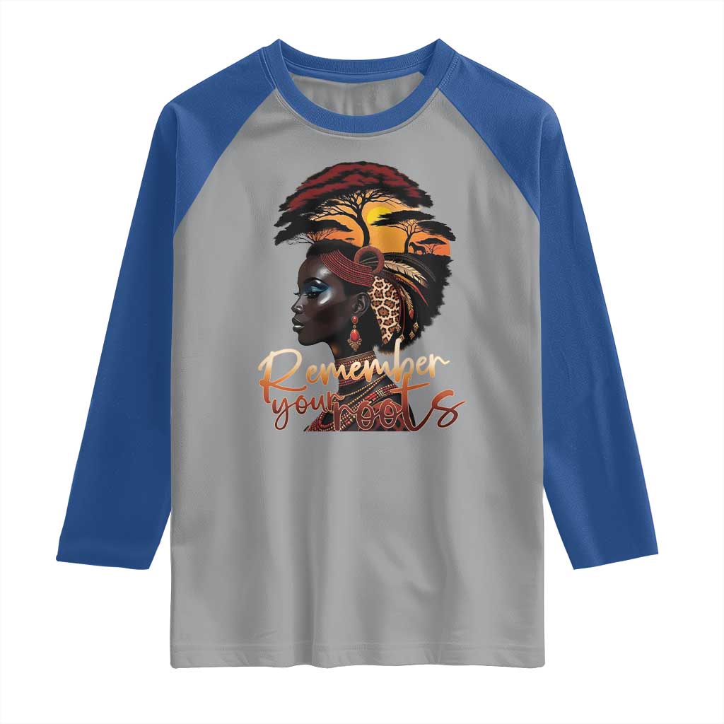 Black History Month Raglan Shirt Remember Your Roots African Safari