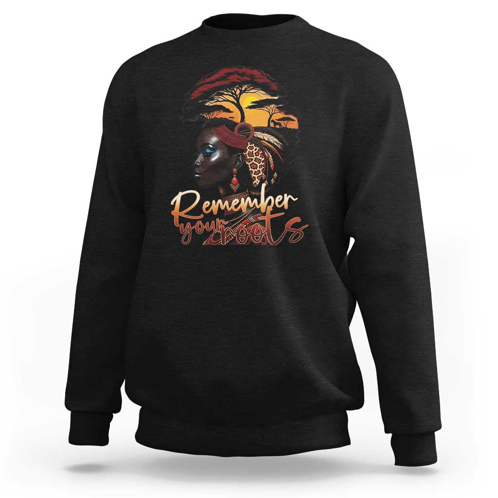 Black History Month Sweatshirt Remember Your Roots African Safari