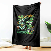 67 St Patricks Day Throw Blanket Funny Six Seven Meme Lucky Shamrock