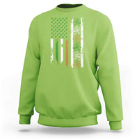 Funny Irish American Vintage Shamrock Flag Sweatshirt