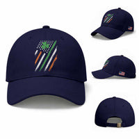 Funny Irish American Flag Shamrock Baseball Cap