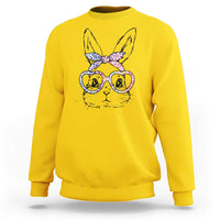 Easter Day Bunny Rabbit Face Tie Dye Glasses Sweatshirt
