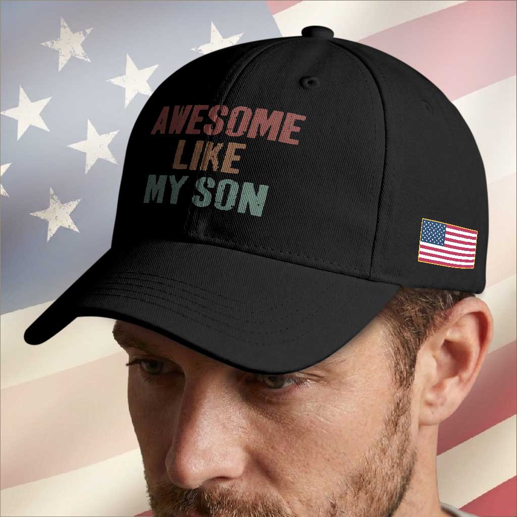Awesome Like My Son Baseball Cap Funny Proud Dad Mom