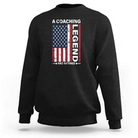 Black coaching sweatshirt with American flag and vertical 'Legend' graphic