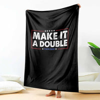 Make It A Double Twin Dad Throw Blanket Soon to Be Daddy Funny Father's Day