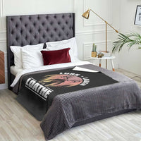 Funny Wendigo Cryptid Lurk Laugh Loathe Throw Blanket - Wonder Print Shop