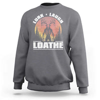 Funny Wendigo Cryptid Lurk Laugh Loathe Sweatshirt - Wonder Print Shop