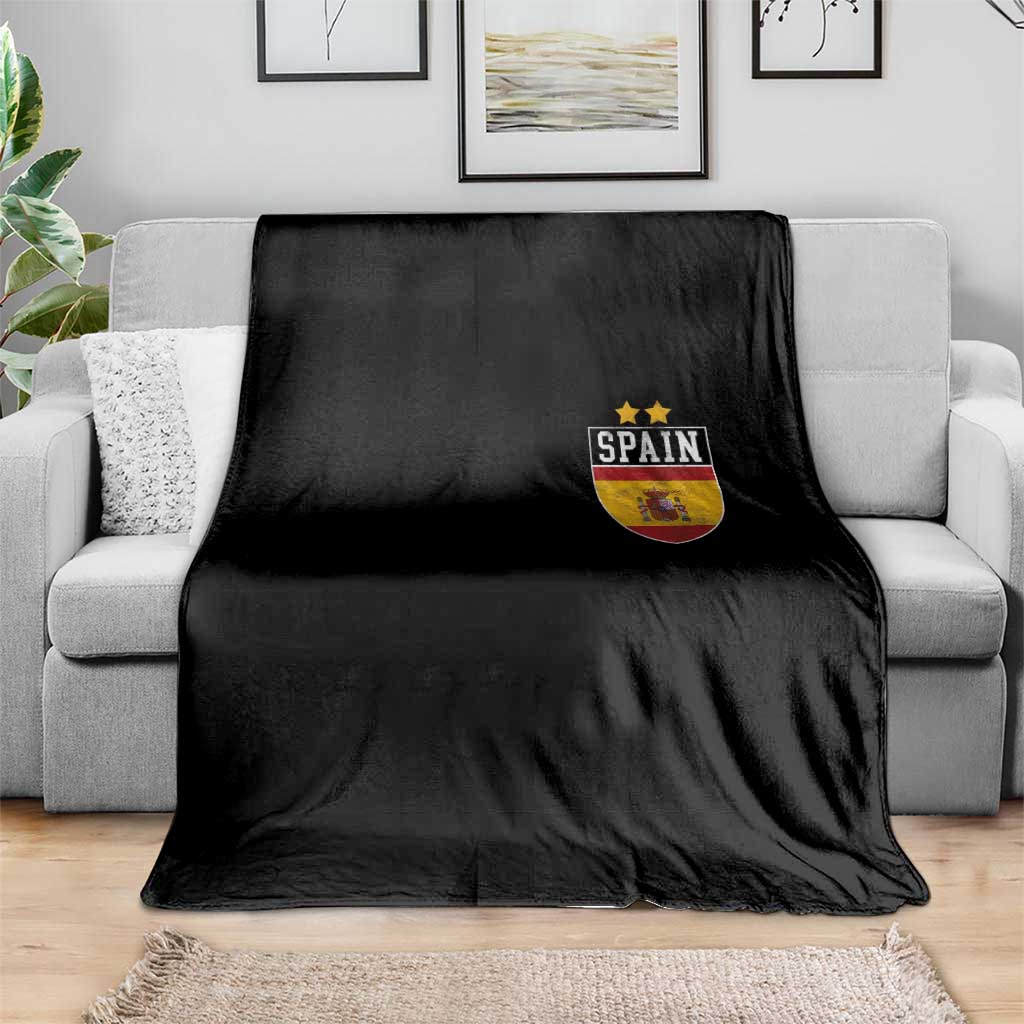 Spain 2nd Star Espana Football Crest Throw Blanket