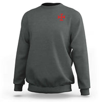 Vintage Catholic Knight Templar Crusader Cross Sweatshirt
