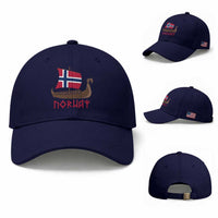 Boat Norwegian Flag Norway Viking Ship Norway Baseball Cap