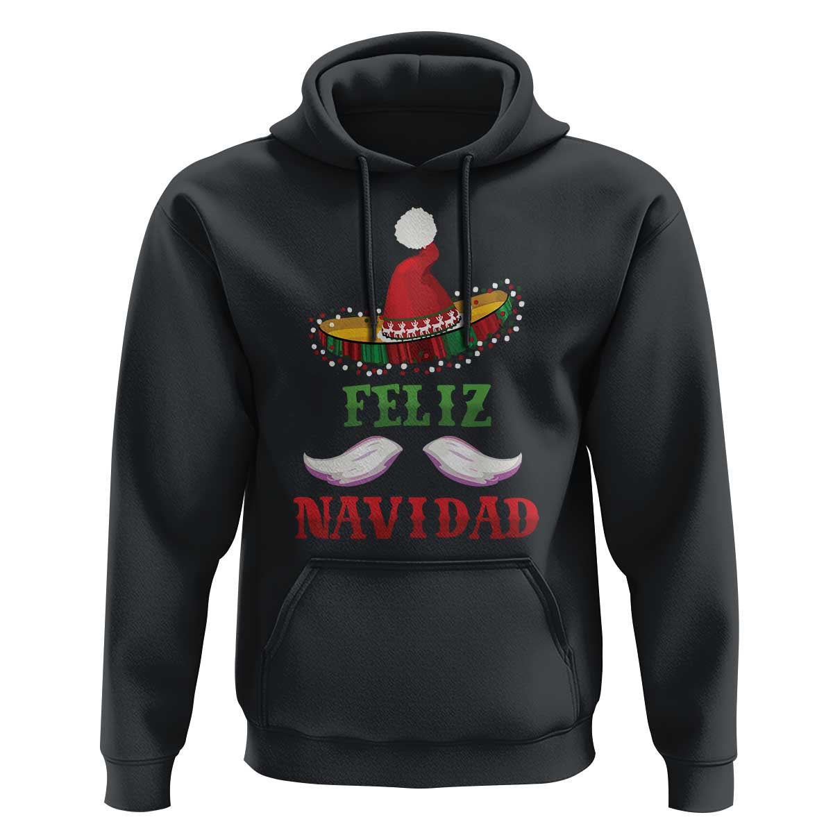 Funny Christmas In Mexico Hoodie Feliz Navidad Sombrero Santa Hat