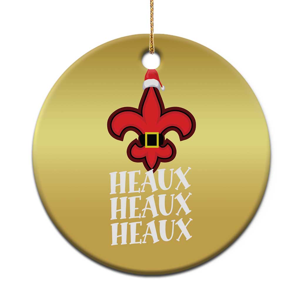 Funny Cajun Louisiana Xmas Christmas Ornament Heaux Heaux Heaux New Orleans Santa Hat - Wonder Print Shop