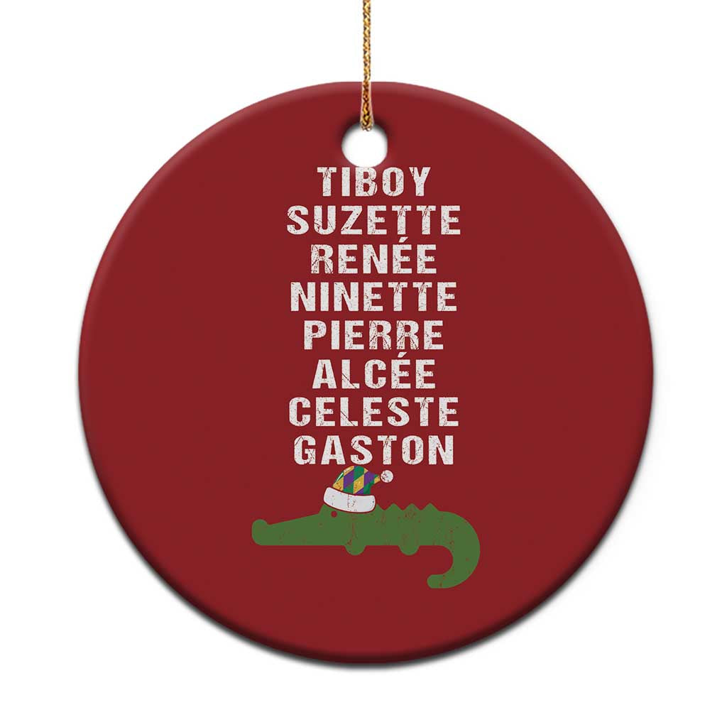 Funny Cajun Louisiana Xmas Christmas Ornament Eight Crocodiles New Orleans Santa - Wonder Print Shop