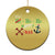 Funny Xmas Pirate Christmas Ornament Yo Ho Ho Marrrrry X-Mas Anchor Santa Hat - Wonder Print Shop