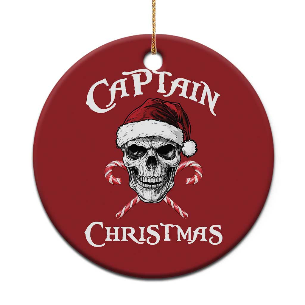 Funny Xmas Pirate Santa Christmas Ornament Captain Xmas Skull Candy Canes - Wonder Print Shop