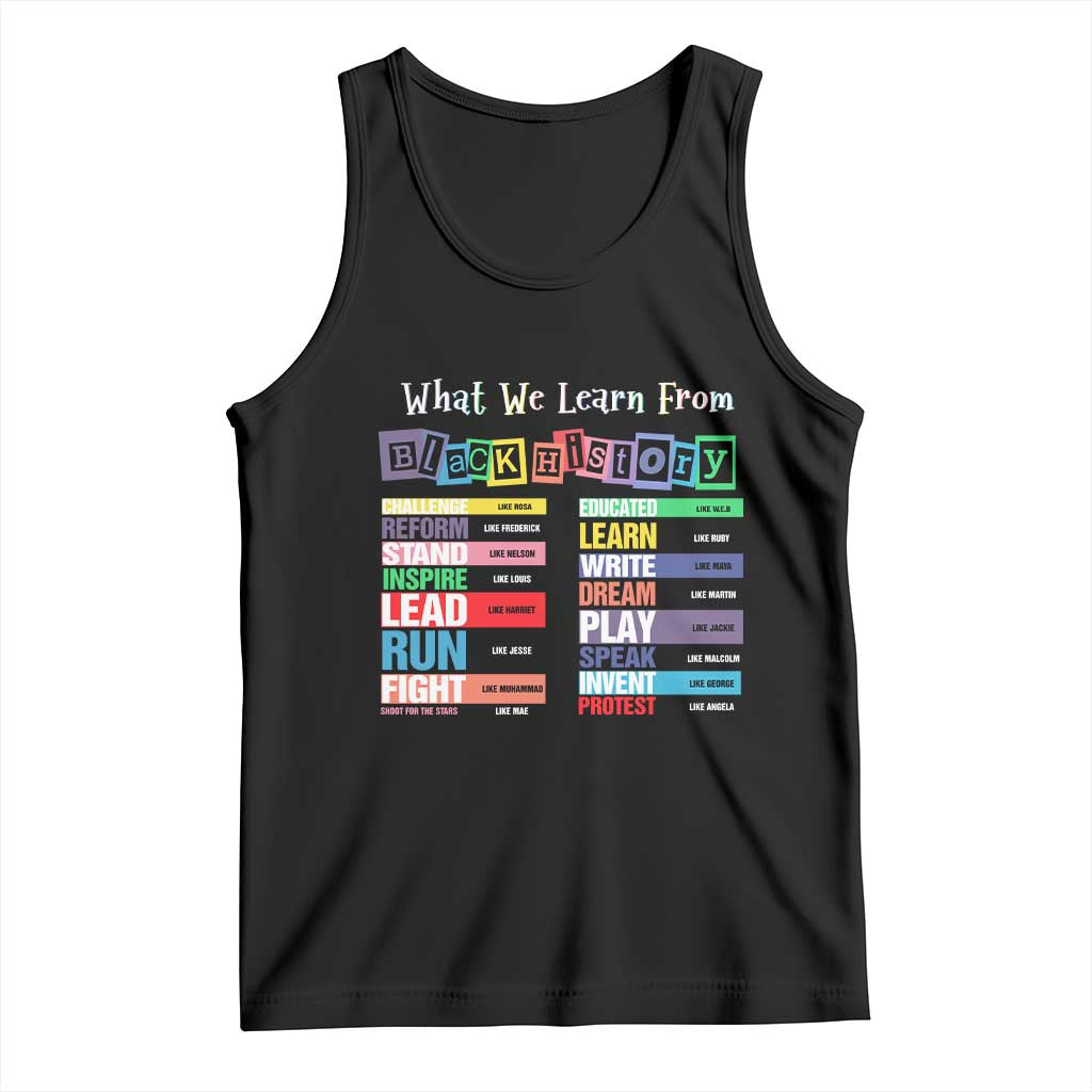 What We Learn From Black History Tank Top African American Pride