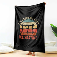 Funny It's A Good Day To Go Ice Skating Throw Blanket - Wonder Print Shop