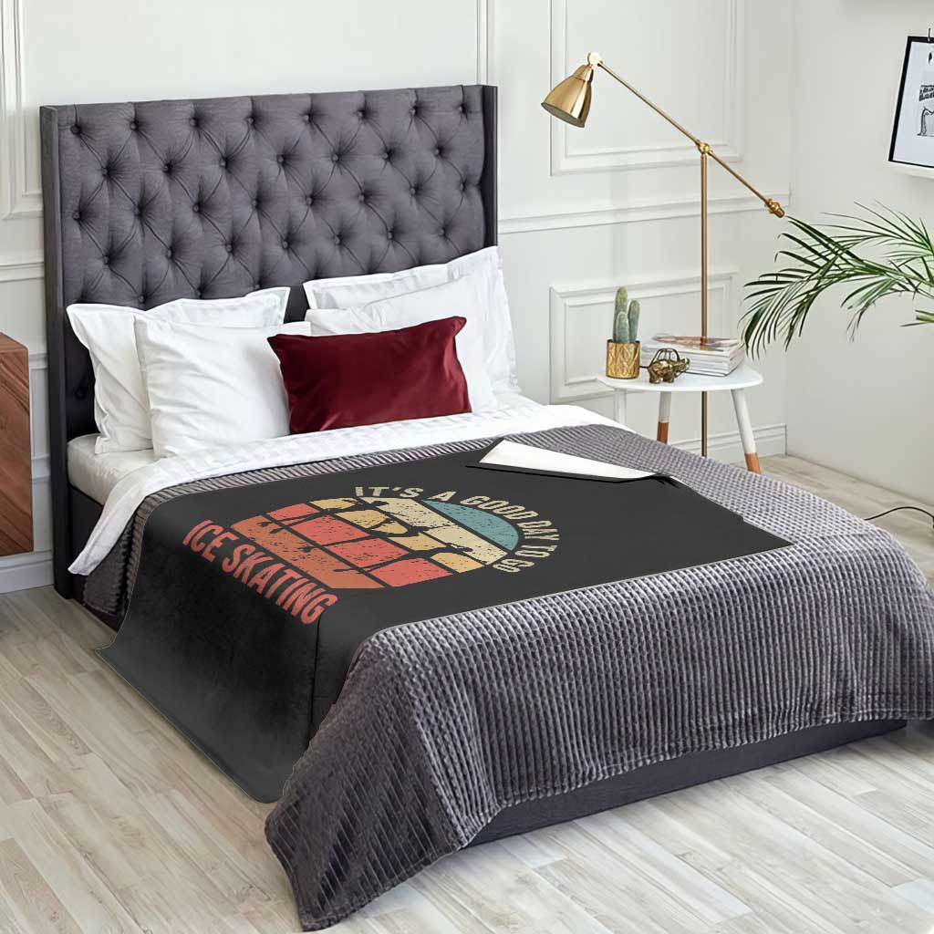 Funny It's A Good Day To Go Ice Skating Throw Blanket - Wonder Print Shop
