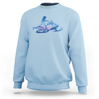 Snowmobile Snow Mountain Forest Snowmobiling Winter Sport Sweatshirt - Wonder Print Shop