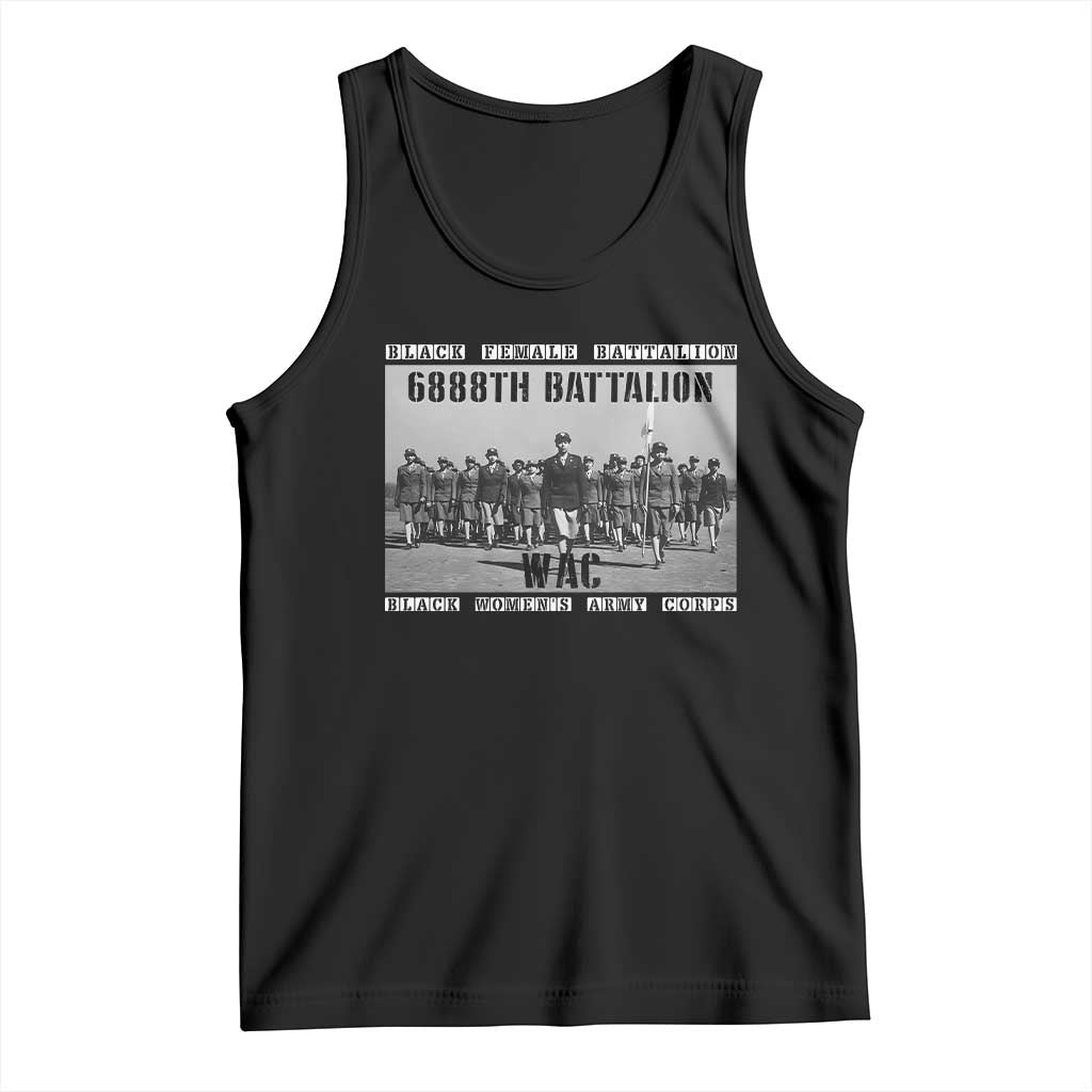 6888th Battalion Tank Top Black Female Battalion WAC Women's Army Corps Black History Month