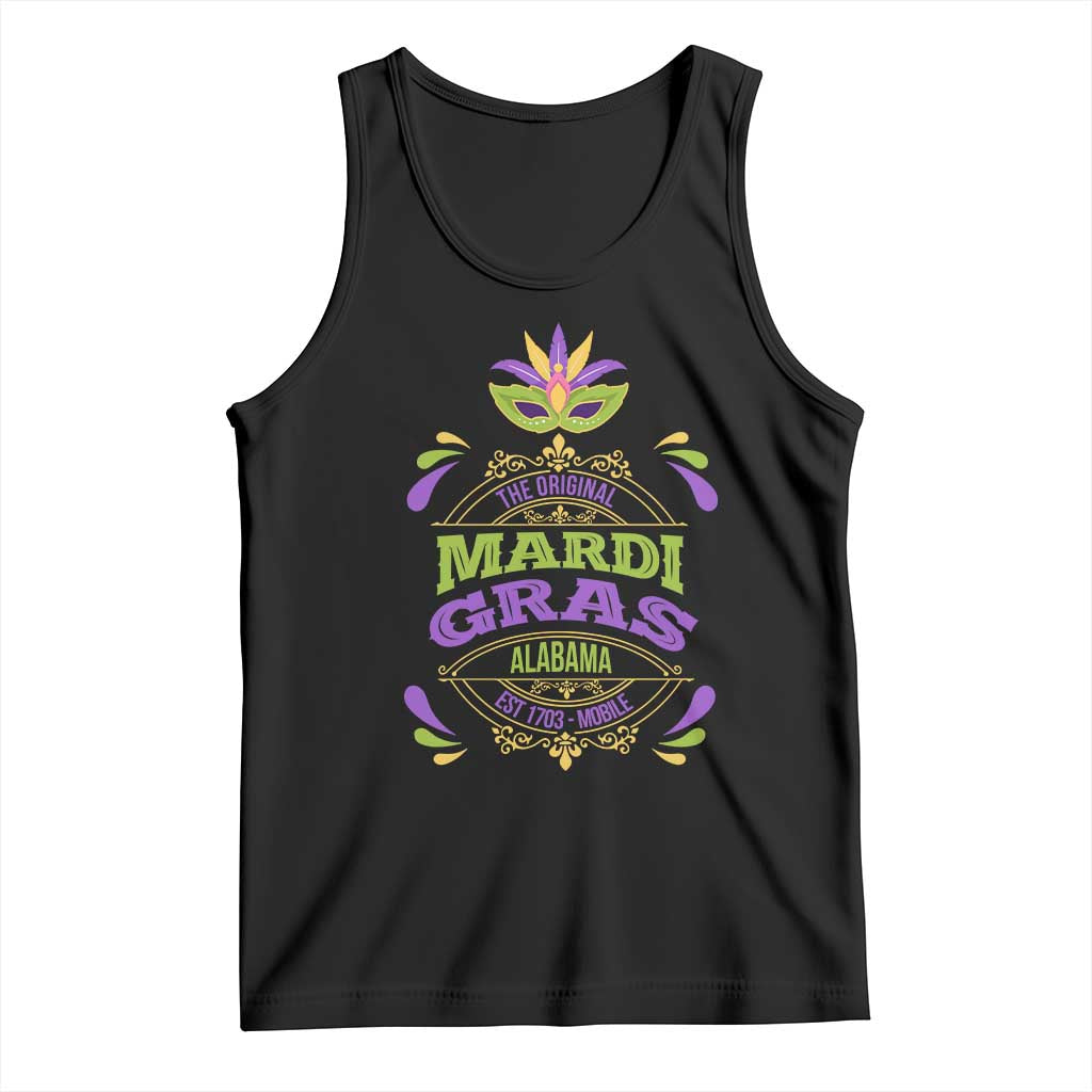 Funny The Original Mardi Gras Mobile Alabama Est 1703 Tank Top