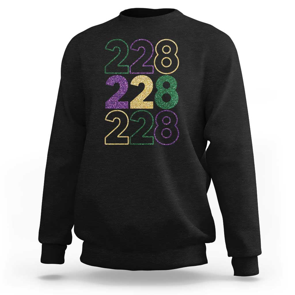 Funny The Coast Mardi Gras 228 Sweatshirt Glitter Print Area Code
