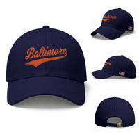 Baltimore Script Retro Baseball Sport Lovers City Pride Baseball Cap