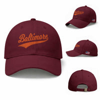 Baltimore Script Retro Baseball Sport Lovers City Pride Baseball Cap