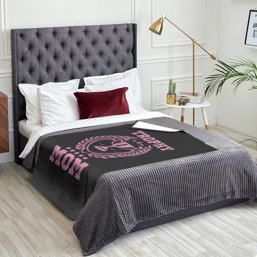 Trophy Mom Throw Blanket Number One Mama Funny Mother's Day