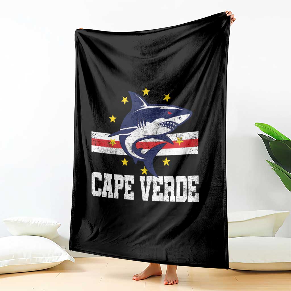 Vintage Cape Verde Shark Cabo Verdean Roots Throw Blanket