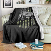 Camouflage American Flag UTV Side By Side SXS Off Road Car Throw Blanket - Wonder Print Shop