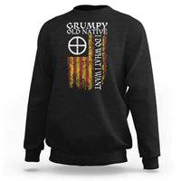 Funny Native American Sweatshirt Grumpy Old Native I Do What I Want American Flag - Wonder Print Shop